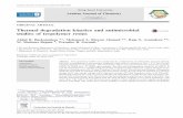 Thermal degradation kinetics and antimicrobial studies of ... · Abstract The terpolymer (ASF) was synthesized by condensation of anthranilic acid and salicylic acid with formaldehyde
