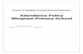Attendance Policy Wingham Primary School...Attendance Policy Wingham Primary School Signed: 8 May 2017 Statement of Intent The Preston & Wingham Primary Schools Federation is committed
