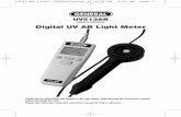 USER’S MANUAL Digital UV AB Light Meter Manuals...STORAGE FOR SENSOR The UV sensor is an extremely precise detection instrument. When not in use, store it in a dry environment. Please