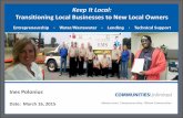 Keep It Local: Transitioning Local Businesses to New Local ......Keep It Local: Transitioning Local Businesses to New Local Owners . ... Impact: FedEx Route in Memphis, TN Sam Anderson
