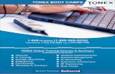 TONEX BOOT CAMPS9006: Revenue Assurance Boot Camp Duration: 4 Day(s) The TONEX Revenue Assurance program helps you understand basic concepts and best practices. The aim of the Revenue
