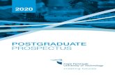 Postgraduate ProsPectus · Applicants who do not have a south African qualification are required to send their results/ qualifications to the south African Qualifications Authority
