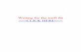 Writing for the toefl ibt - WordPress.com€¦ · Writing for the toefl ibt. Five paragraph essays Many students first exposure to the genre is the five paragraph essay, writing for