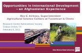 Opportunities in International Development – an ... - Afghanistan RC… · replace manual methods of diverting water from tertiary canals into farmers‟ fields. These have been