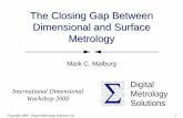 The Closing Gap Between Dimensional and Surface Metrology · Roughness Straightness Dimension (Size & Position) Microscopy (Visual & Digital Assessment) Sharp-Stylus (Roughness) Instruments