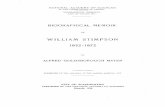 BIOGRAPHICAL MEMOIR - National Academy of Sciencesnasonline.org/publications/biographical-memoirs/.../stimpson-willia… · BIOGRAPHICAL MEMOIR OF WILLIAM STIMPSON 1832-1872 ALFRED