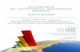 2012 CORPORATE ESG / SUSTAINABILITY / RESPONSIBILITY REPORTING€¦ · 2012 CORPORATE ESG / SUSTAINABILITY / RESPONSIBILITY REPORTING – DOES IT MATTER? Analysis of S&P 500® Companies’