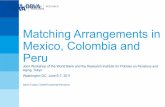 Matching Arrangements in Mexico, Colombia and Perucis.ier.hit-u.ac.jp/Japanese/society/conference1106/tuesta.pdf · Matching Arrangements in Mexico, Colombia and Peru / June 2011