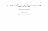 Microtonality as an expressive device: An approach for the ... · cultural references from European art music, Arabic Maqam and Contemporary Jazz. The thesis is underpinned by an