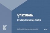 Sysdata Corporate Profile€¦ · systems for the off-highway vehicle market is currently evolving to take into account the capabilities of new technologies as a means of overcoming
