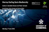 Murray-Darling Basin Biodiversity - UC Home€¦ · Murray-Darling Basin Biodiversity Carlos E. González-Orozco and Peter Unmack Bernd Gruber, Arthur Georges and Duanne White Monday,