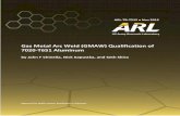 Gas Metal Arc Weld (GMAW) Qualification of 7020-T651 Aluminum · Gas Metal Arc Weld (GMAW) Qualification of 7020-T651 Aluminum . by John F Chinella, Nick Kapustka, and Seth Shira