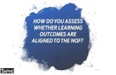 HOW DO YOU ASSESS WHETHER LEARNING OUTCOMES ARE …saqa.org.za/docs/pres/2019/Linda Meyer_Aligning LOs to the NQF.pdf · cognitive level of the ELOs of the qualification and the generic