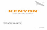 2 INDUCTION COOKTOPS OWNERS MANUAL€¦ · KENYON Customer Care at (860)664-4906. Storage in or on Appliance Flammable materials should not be stored above, under or near surface