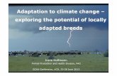 Adaptation to climate change – exploring the potential of ...€¦ · Adaptation to climate change – exploring the potential of locally adapted breeds Irene Hoffmann Animal Production
