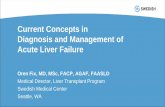 Current Concepts in Diagnosis and Management of Acute ...€¦ · Current Concepts in Diagnosis and Management of Acute Liver Failure Oren Fix, MD, MSc, FACP, AGAF, FAASLD Medical