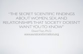 “THE SECRET SCIENTIFIC FINDINGS ABOUT WOMEN, SEX, AND ...€¦ · “THE SECRET SCIENTIFIC FINDINGS ABOUT WOMEN, SEX, AND RELATIONSHIPS THAT SOCIETY DOESN’T WANT YOU TO KNOW”