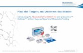 Find the Targets and Answers that Matter€¦ · BIOCRATES Life Sciences AG, Eduard-Bodem-Gasse 8, 6020 Innsbruck, Austria 1 Find the Targets and Answers that Matter Introducing the