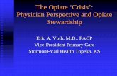 The Opiate ‘Crisis’: Physician Perspective and Opiate ...€¦ · Drug Overdose Death Rates Never Higher. Nationally 16 % increase in deaths from opioid pain relievers 2013-2014