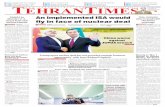 An implemented ISA would ﬂy in face of nuclear deal ...media.mehrnews.com/d/2016/12/05/0/2295078.pdf · Rich cuisine can open up broader tourism scene for Iran Zanganeh will attend