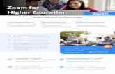 Zoom for for Higher Education.pdf · recruitment streamline the admissions process and make it more cost-effective. Students use tutoring, advising, and career counseling more often