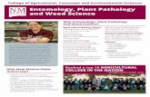 Entomology, Plant Pathology and Weed Science · and Weed Science The Entomology, Plant Pathology and Weed Science department offers a strong science degree and research experience