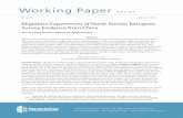WP08-4: Migration Experiences of North Korean Refugees ... · Migration Experiences of North Korean Refugees: Survey Evidence from China Yoonok Chang, Stephan Haggard, and Marcus