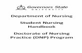 Table of Contents - Governors State University€¦ · Department of Nursing . Student Nursing Handbook . Doctorate of Nursing Practice (DNP) Program