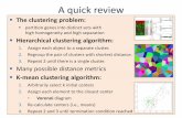 The clustering problem: Hierarchical clustering algorithmelbo.gs.washington.edu/courses/GS_373_17_sp/slides/14-Networks... · Hierarchical clustering algorithm: 1. Assign each object