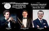 Trumpets with Organ Accompaniment March 20, 2016 Mayfi… · Trumpets with Organ Accompaniment Nathaniel May˜eld, a Texas native with international roots has shared his passion and