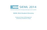 SIEML 2014 Student Directory · SIEML 2014 Student Directory Graduate School of Management University of California, Davis