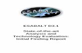 ESABALT D3.1 State-of-the-art Analysis and Technology ...€¦ · Analysis and Technology Evaluation: Initial Finding Report . D3.1 ESABALT State-of-the-art Analysis and Technology