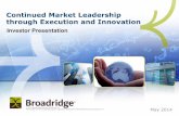 Continued Market Leadership through Execution and Innovation/media/Files/B/Broadridge-IR/news-and-eve… · We have a balanced and diverse product portfolio across related businesses: