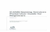 ICANN Naming Services Portal User Guide for Registrars · ICANN | ICANN Naming Services Portal User Guide for Registrars | October 2019 | 6 4 User Account Management Clicking on the