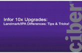 Infor 10x Upgrades - Workoutloud Ciber v1… · • Tips & Tricks – Use the “Wait” node in your flows to suspend processing – Work unit thread is released during wait period