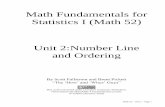 Math Fundamentals for Statistics I (Math 52) Unit 2:Number ...€¦ · Math Fundamentals for Statistics I (Math 52) Unit 2:Number Line and Ordering By Scott Fallstrom and Brent Pickett