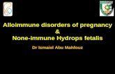 Alloimmune disorders of pregnancy None-immune Hydrops fetalis · Mx of the neonate • Early discharge is not advisable • Regular assessment of neurobehavioural state • Observed