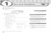 Directed Numbers - HKEP · 2 Summer Adventure in Mathematics 1 (Third dition) 3 1. Number line –5 –4 –3 –2 0 negative numbers (less than 0) increasing in value positive numbers