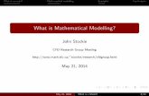 What is Mathematical Modelling? - Simon Fraser Universitypeople.math.sfu.ca/~stockie//research/cfdgroup/models.pdf · Howard Emmons: The challenge in mathematical modelling is “not