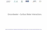 Groundwater Surface Water Interactions. · Regional Training Workshop on Integrating Groundwater Management within River Basins, 15-18 January 2019, RCGW, KEWI, Nairobi, Kenya •