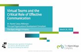 Virtual Teams and the Critical Role of Effective Communicationpeople.themyersbriggs.com/rs/788-YSM-155/images/VirtualTeamsEff… · Critical Role of Effective Communication Dr. Rachel