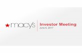 Investor Meeting Deck 060517 FINAL for Matt€¦ · Macy’s disclaims any intention or obligation to update or revise any forward- looking statements, whether as a result of new
