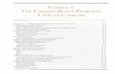 Volume 6 The Campus-Based Programs Table of Contents · Volume 6—The Campus-Based Programs, 2018–2019 FSA HB June 201 Nonfederal share of FSEOG ..... 6–19