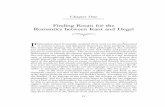 Finding Room for the Romantics between Kant and Hegel · Finding Room for the Romantics between Kant and Hegel P hilosophers have frequently modeled their work on the mathematical
