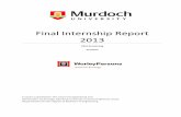 Final Internship Report - Murdoch University · internship at the BP Kwinana Refinery, located in WA. This report demonstrates the work completed and experience gained over the duration