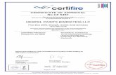 CERTIFICATE OF APPROVAL No CF 5457€¦ · iii) Production surveillance under ISO 9001: 2008. iv) Inspection and surveillance of factory production control. v) Audit testing. 4. The
