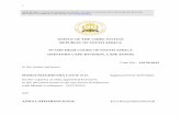 OFFICE OF THE CHIEF JUSTICE REPUBLIC OF SOUTH AFRICA IN ... · OFFICE OF THE CHIEF JUSTICE REPUBLIC OF SOUTH AFRICA IN THE HIGH COURT OF SOUTH AFRICA [WESTERN CAPE DIVISION, CAPE