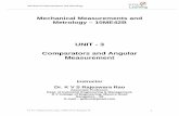 UNIT - 3 Comparators and Angular Measurementlibvolume6.xyz/mechanical/btech/semester3/mechanicalmeasureme… · UNIT - 3 Comparators and Angular Measurement Instructor Dr. K V S Rajeswara