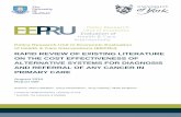 RAPID REVIEW OF EXISTING LITERATURE ON THE COST … · 2018-03-14 · Executive Summary . Rapid review of existing literature on the cost-effectiveness of alternative systems for