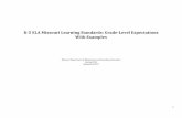 K-5 ELA Missouri Learning Standards: Grade-Level Expectations … · 2017-02-10 · K-5 ELA Missouri Learning Standards: Grade-Level Expectations With Examples . ... affixes to figure